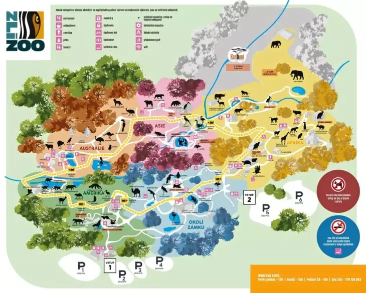 zoo zlín mapa